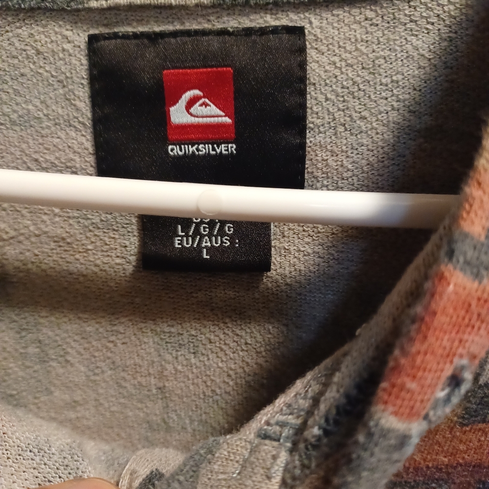 Quicksilver Native Pattern Lightweight Hoodie Lon… - image 3